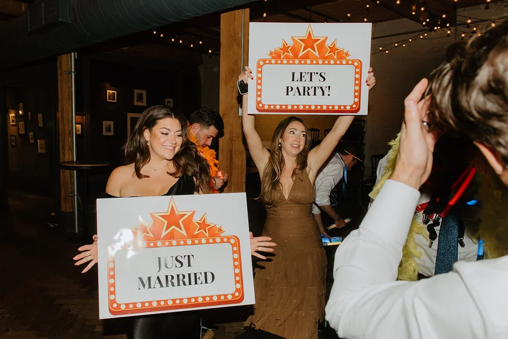 STORYS Building Wedding in Toronto Robyn and Tyler – Wedding Party Signage 