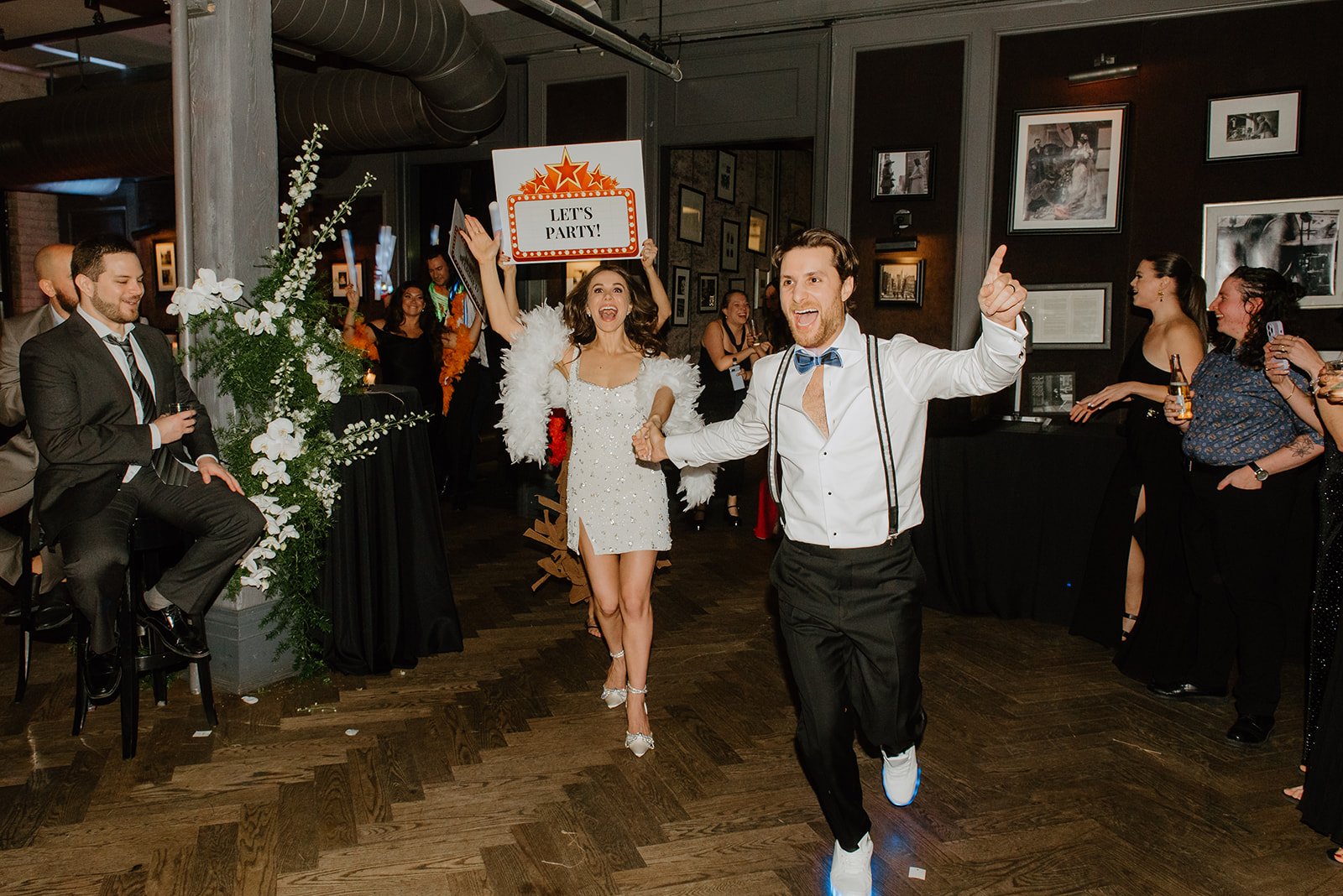 STORYS Building Wedding in Toronto Robyn and Tyler – Rave Party Surprise Entrance with the Bride and Groom