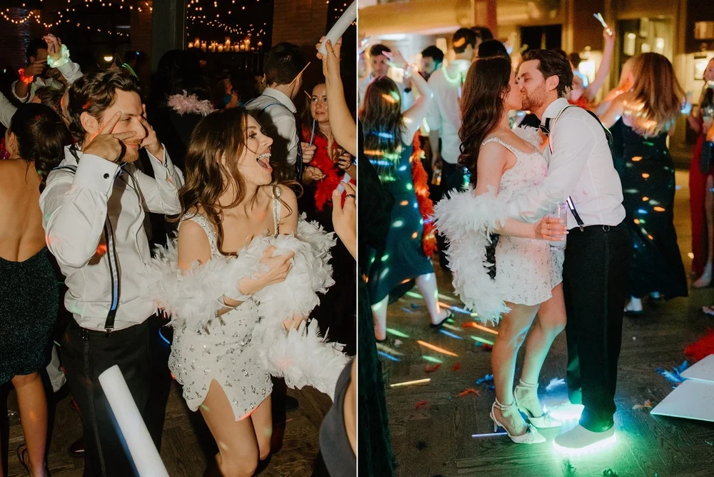 STORYS Building Wedding in Toronto Robyn and Tyler – Couple's Sweet Kiss on the Dance Floor