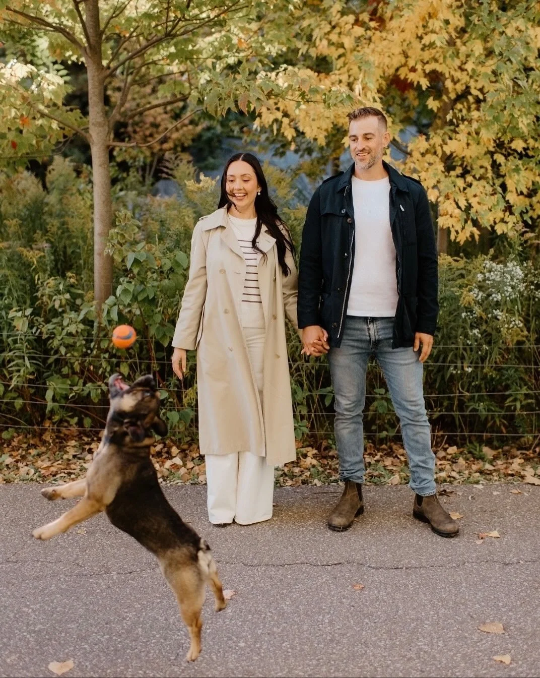 Beyond obsessed with the magic we created in the spot Shaleesa + Sean go for walks with their pup in their neighbourhood 😍 #sentimentalsession
⠀⠀⠀⠀⠀⠀⠀⠀⠀
#torontoengagementphotographer #ontarioengagementphotographer #canadaweddingphotographer #toront