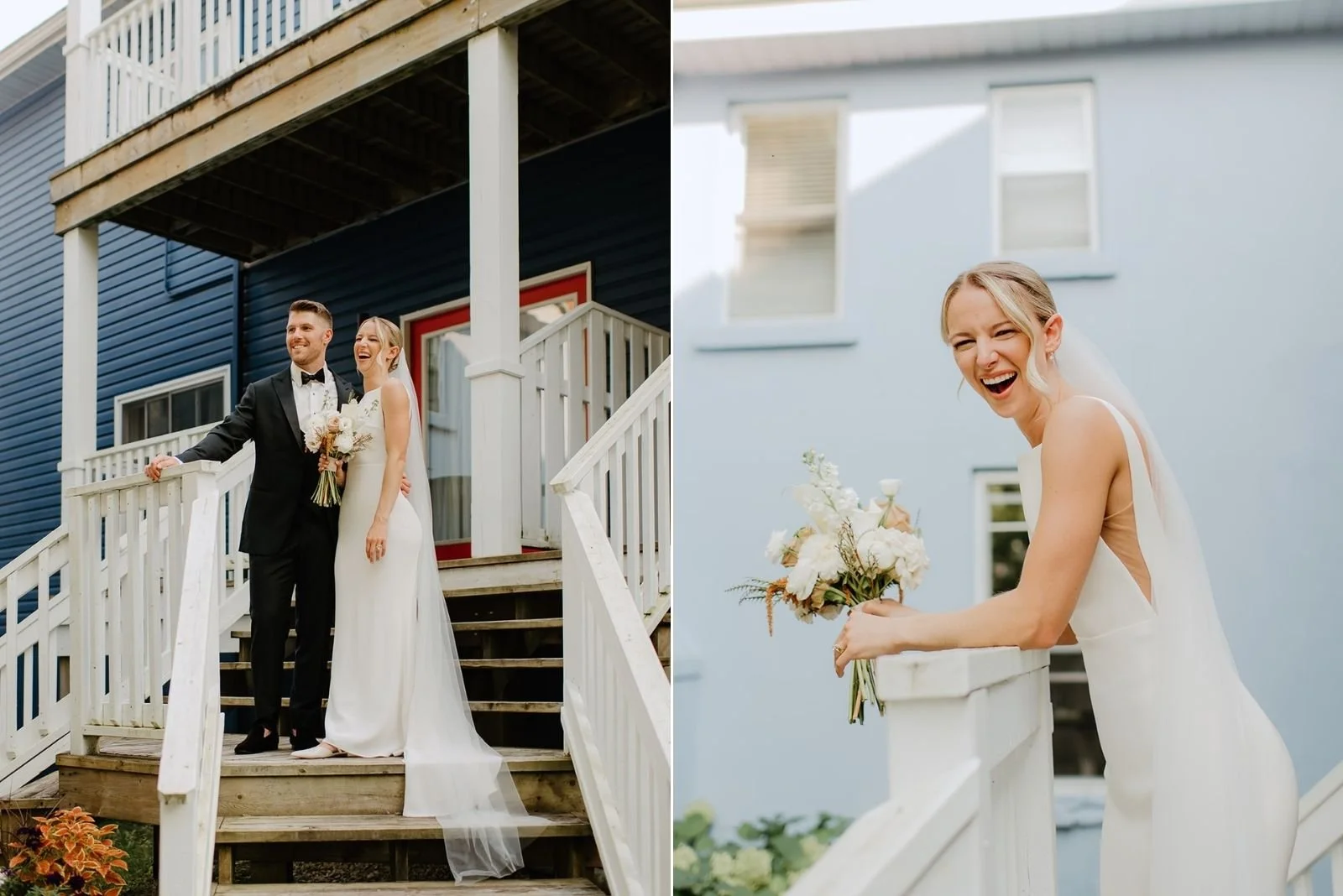 Joyful Bayview Wildwood Wedding – A portrait of the happy couple in Muskoka.