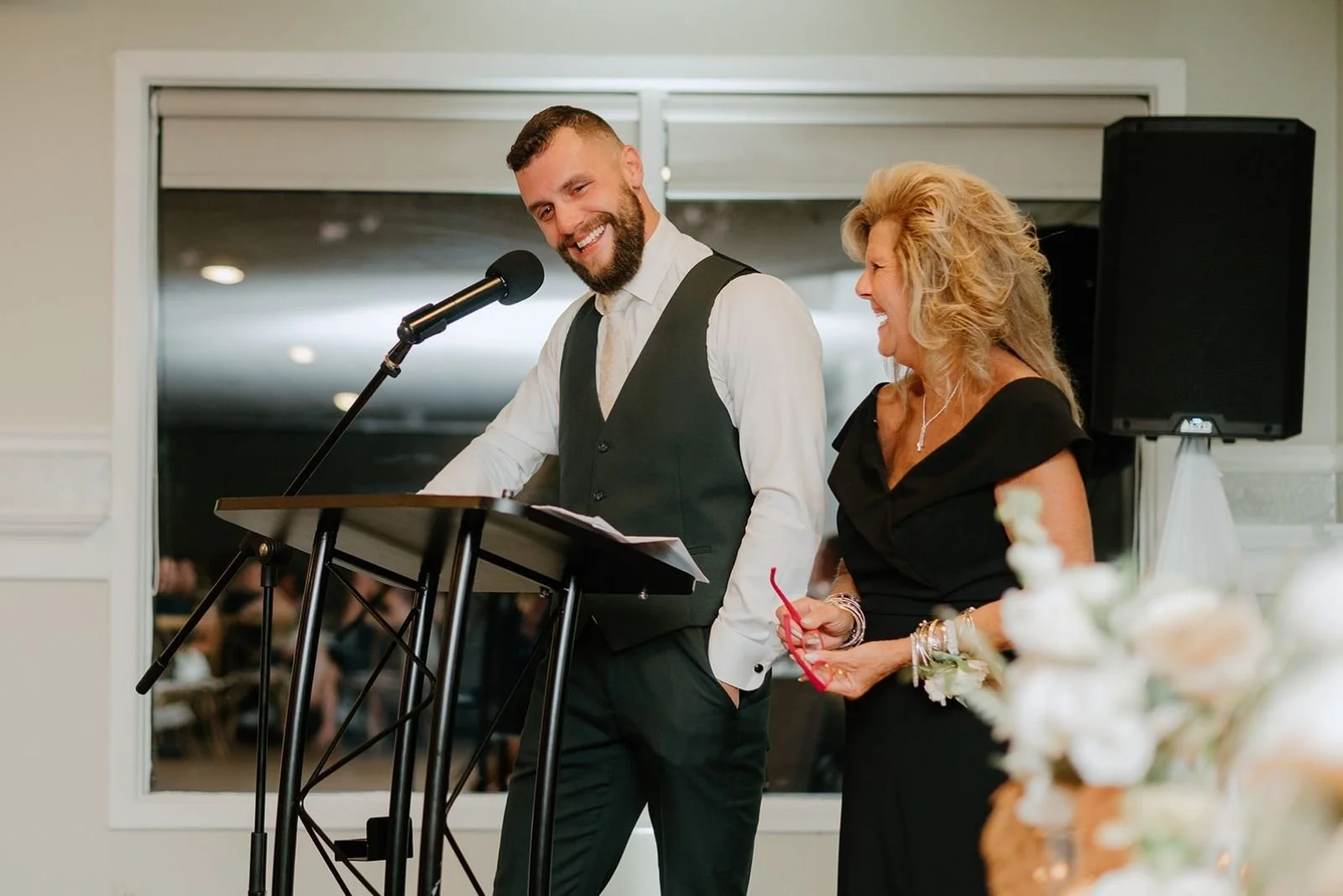 Joyful Bayview Wildwood Wedding – Emotional speeches bring tears and laughter.