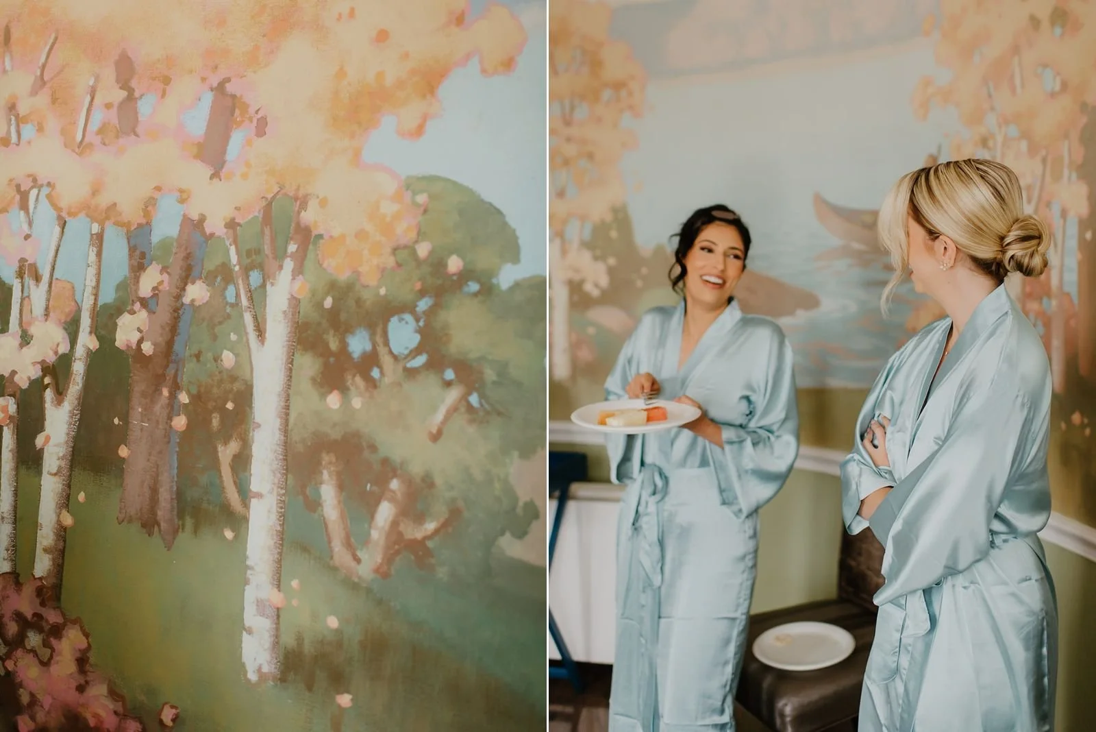 Eaton Hall Wedding in King City | Benita + Allen – Benita getting her makeup done in a bright bridal suite at Eaton Hall.