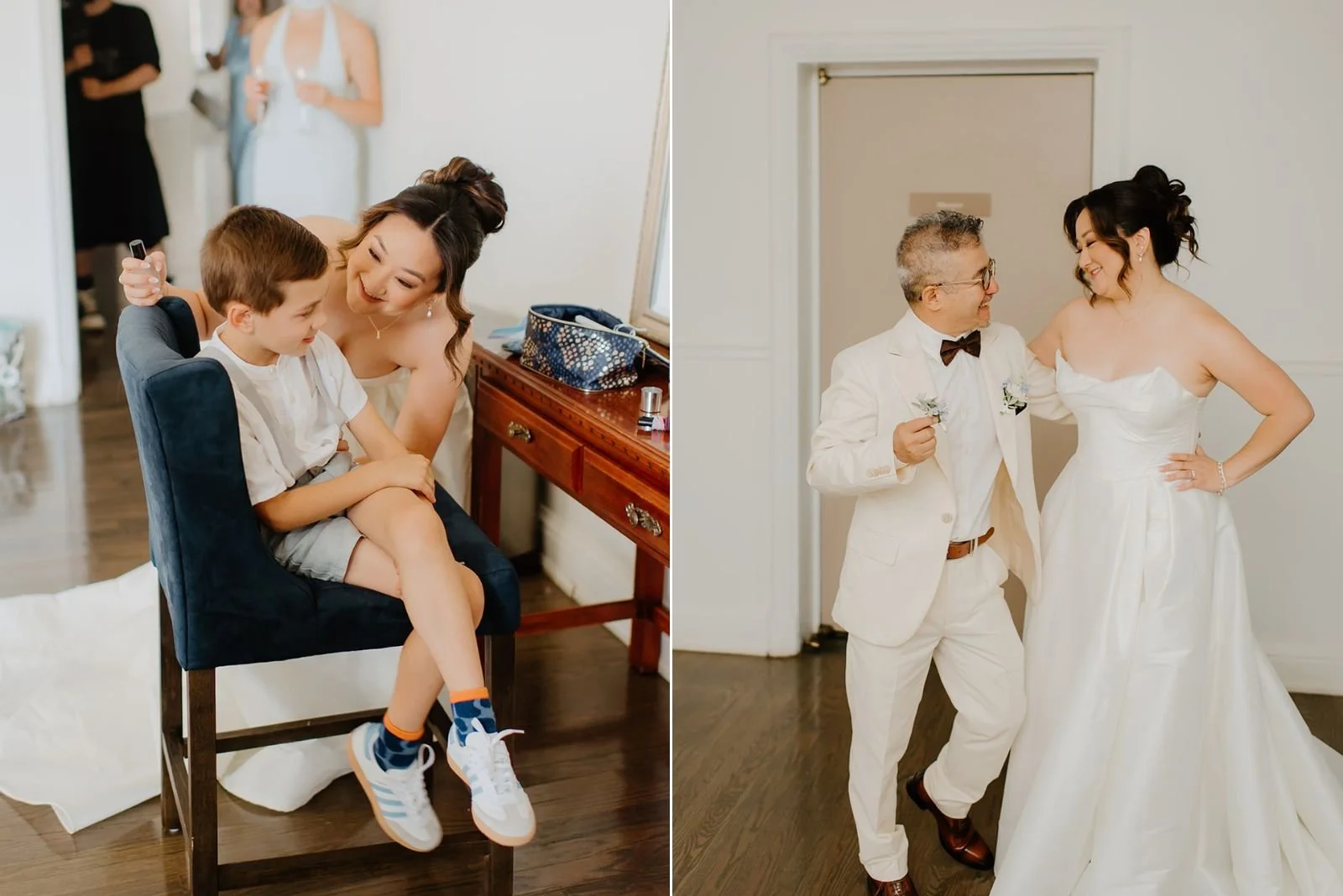 Eaton Hall Wedding in King City | Benita + Allen – Benita playfully fixing her young nephew’s hair before the ceremony.