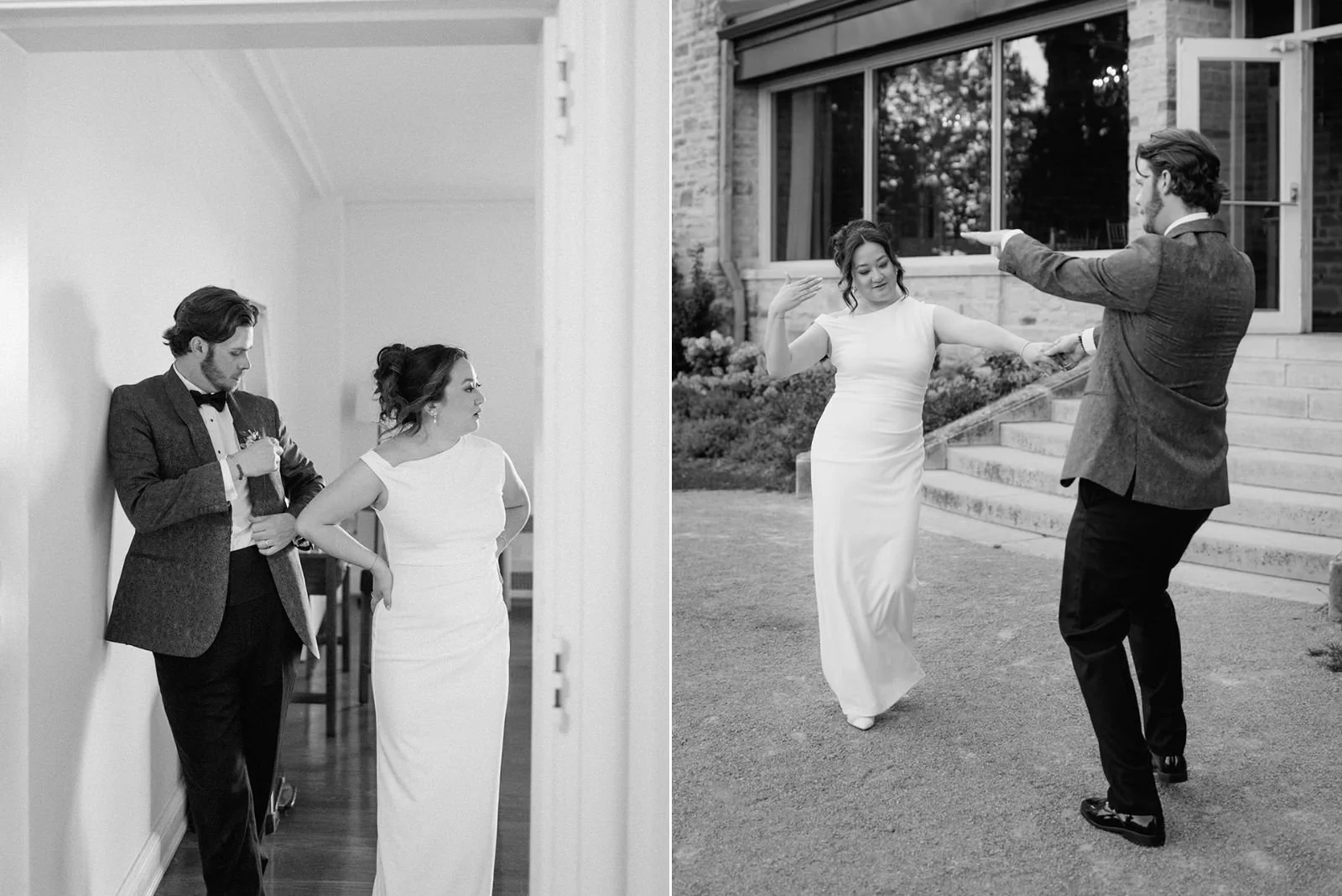 Eaton Hall Wedding in King City | Benita + Allen – The couple sharing a private moment away from the reception.