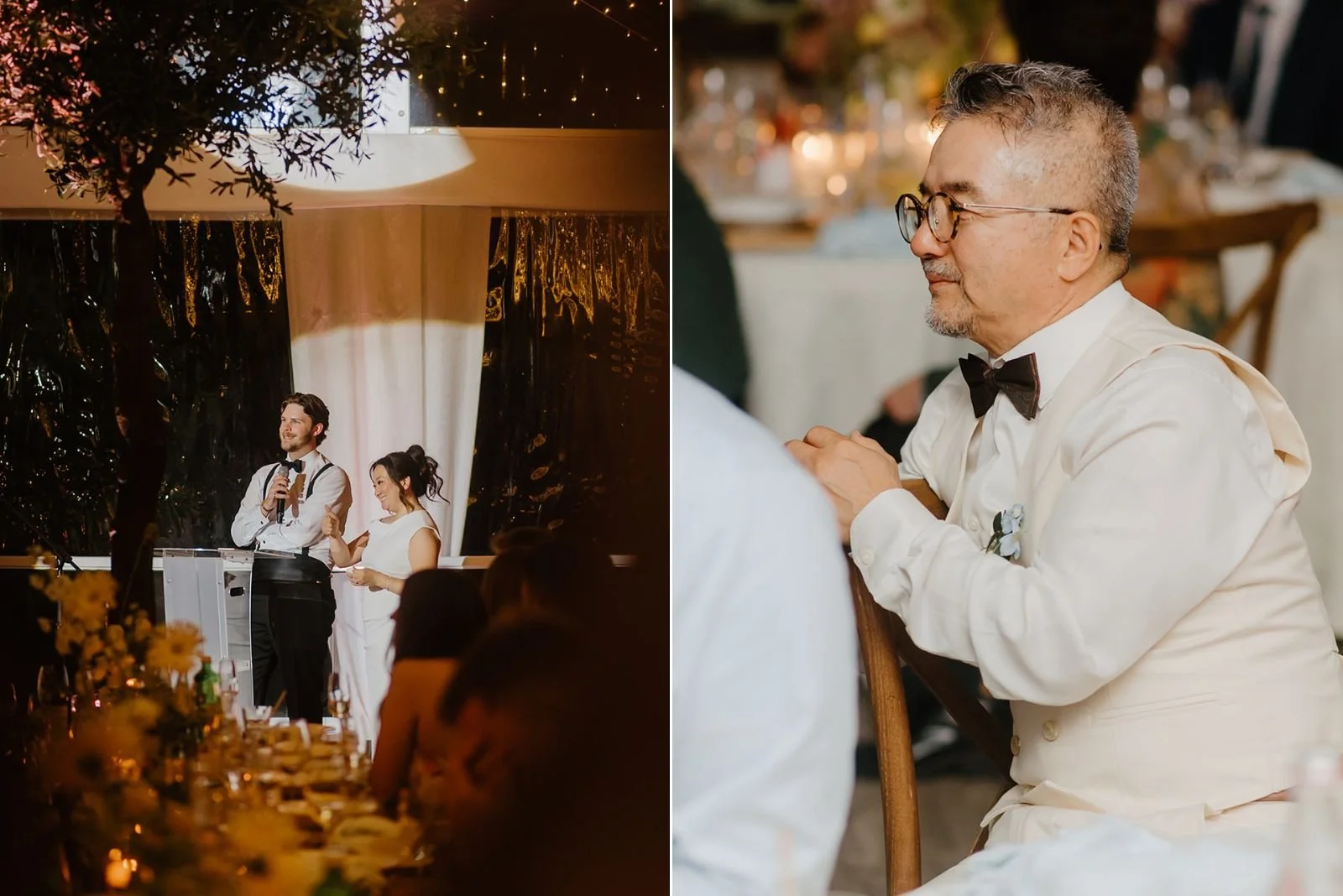 Eaton Hall Wedding in King City | Benita + Allen – Guests laughing and drinking during the vibrant reception.