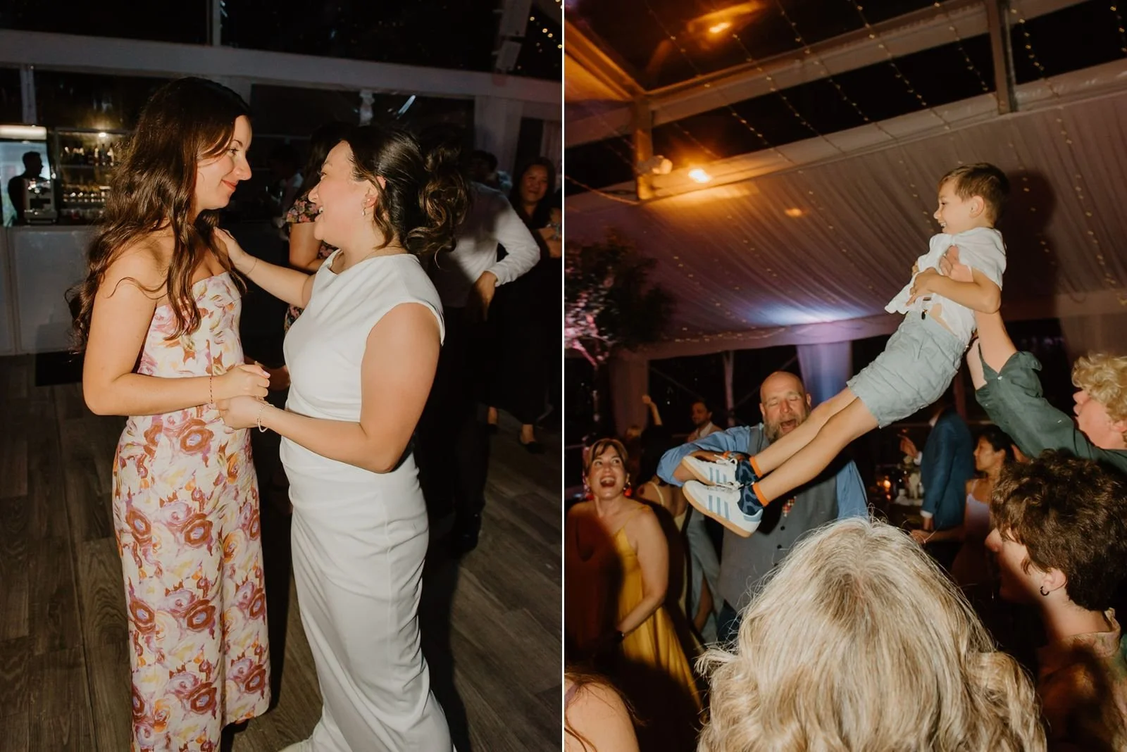 Eaton Hall Wedding in King City | Benita + Allen – High-energy dance floor with guests jumping to the music.