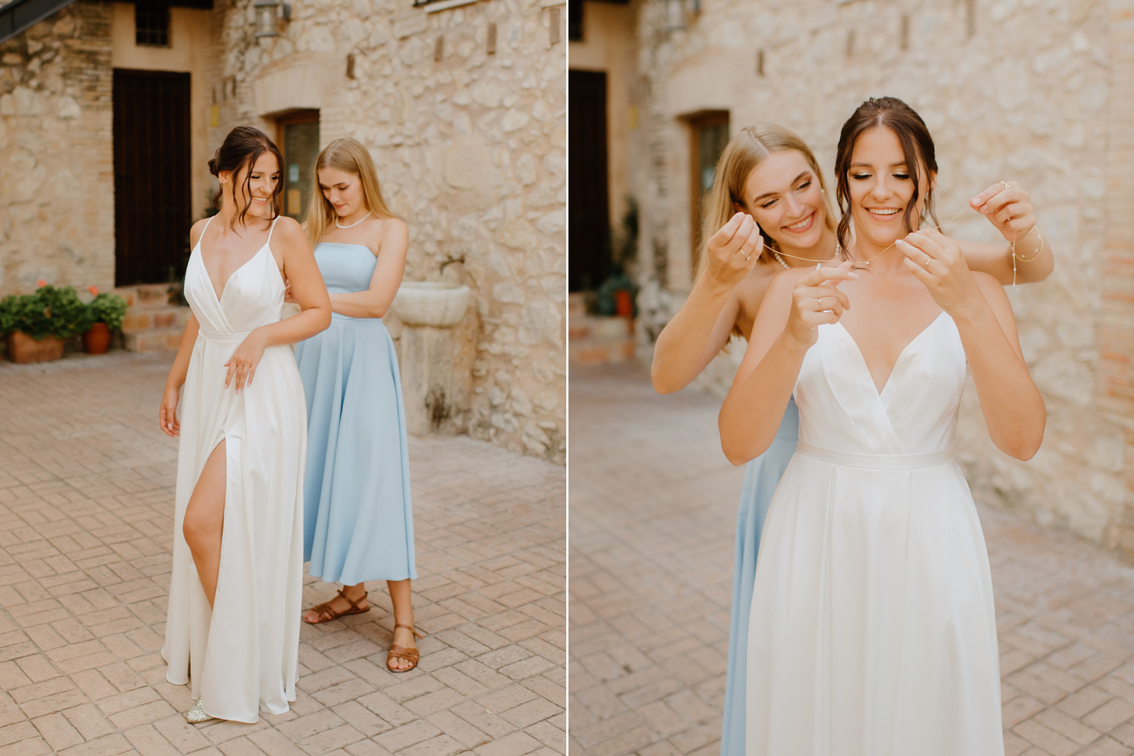 Castell de Barxell Wedding | A Romantic Spanish Countryside Celebration with Zuzanna + Raul – Zuzanna during her quiet morning routine.