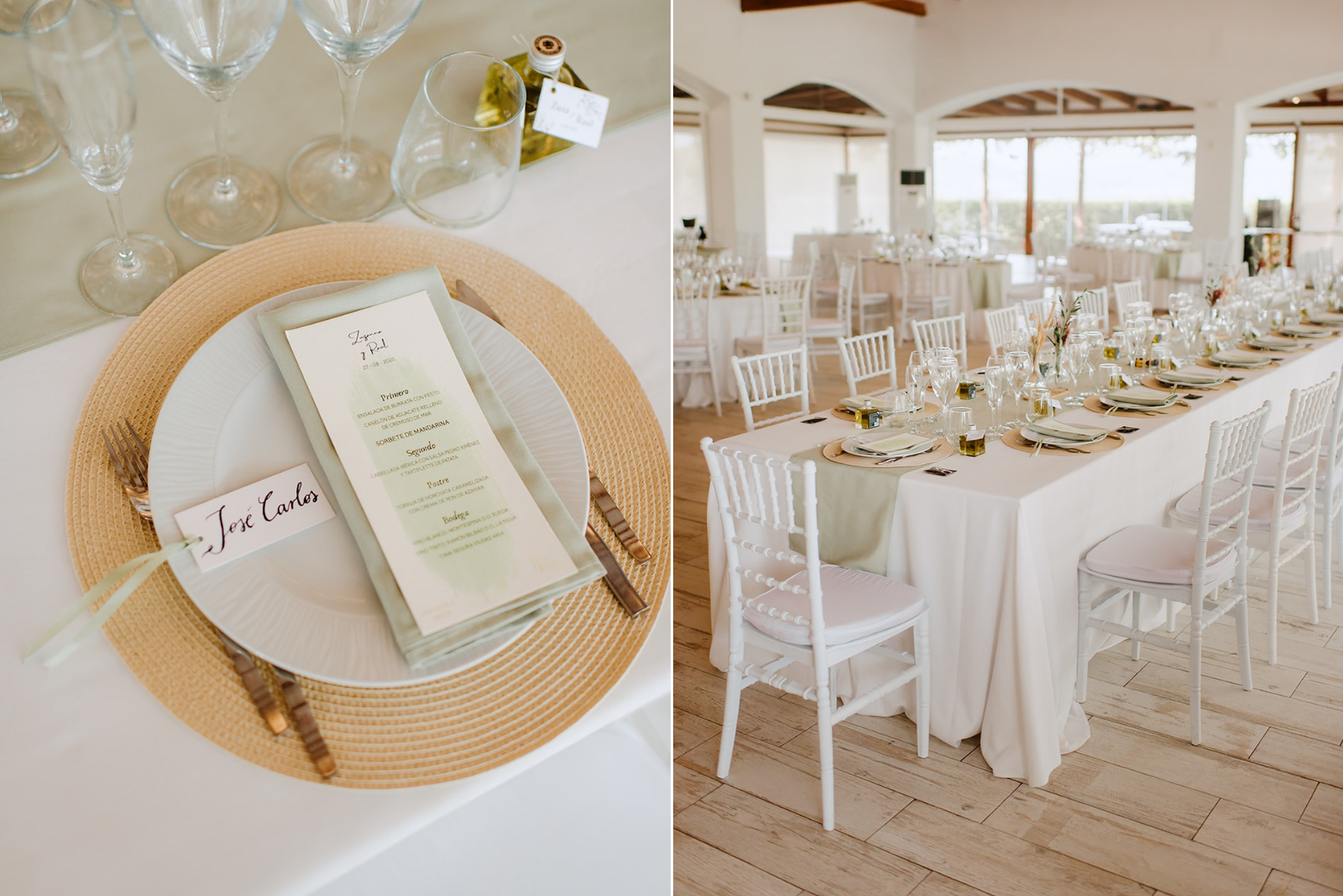 Castell de Barxell Wedding | A Romantic Spanish Countryside Celebration with Zuzanna + Raul – The reception tables styled with Mediterranean-inspired decor.