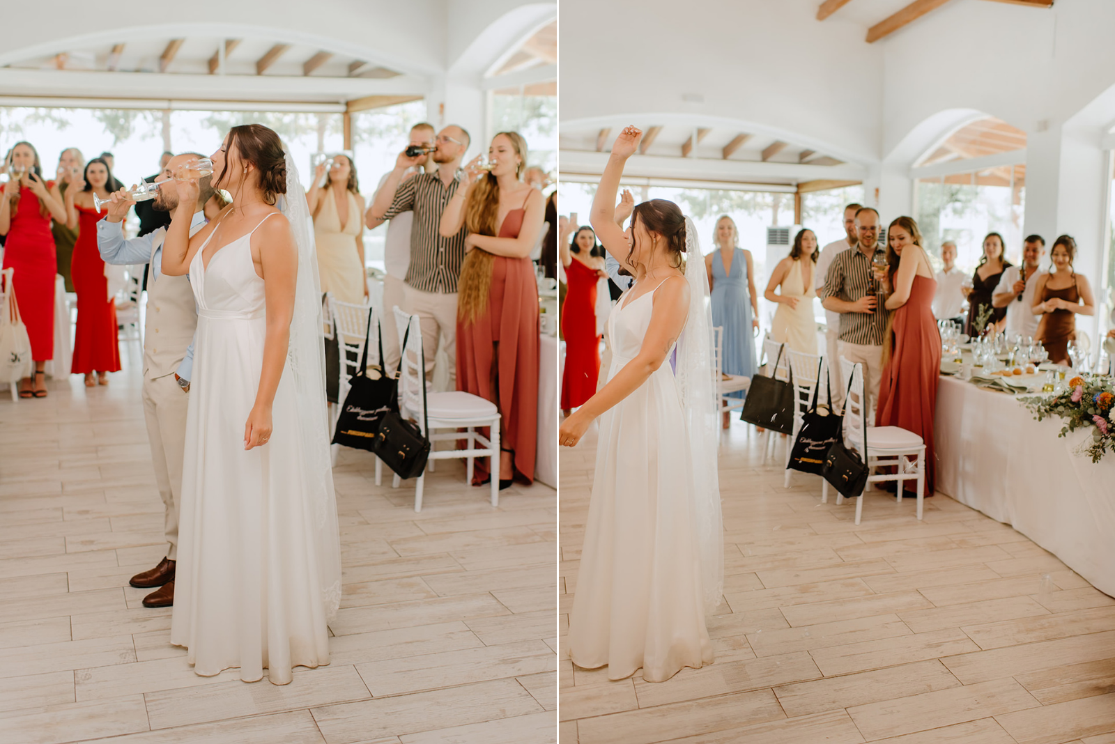 Castell de Barxell Wedding | A Romantic Spanish Countryside Celebration with Zuzanna + Raul – Zuzanna’s bridal bouquet featuring wild, organic greenery.