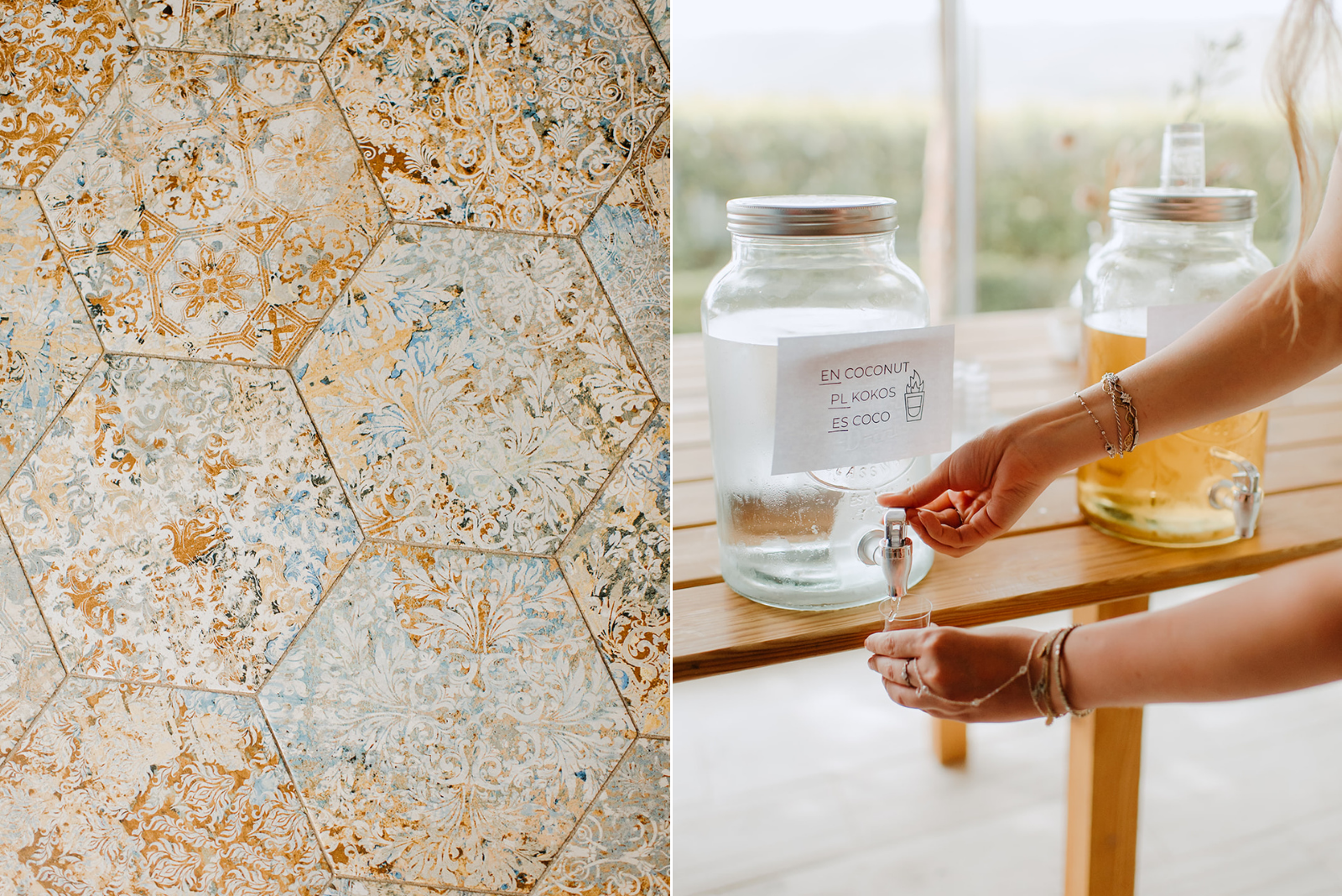 Castell de Barxell Wedding | A Romantic Spanish Countryside Celebration with Zuzanna + Raul – Traditional Polish elements incorporated into the reception decor.