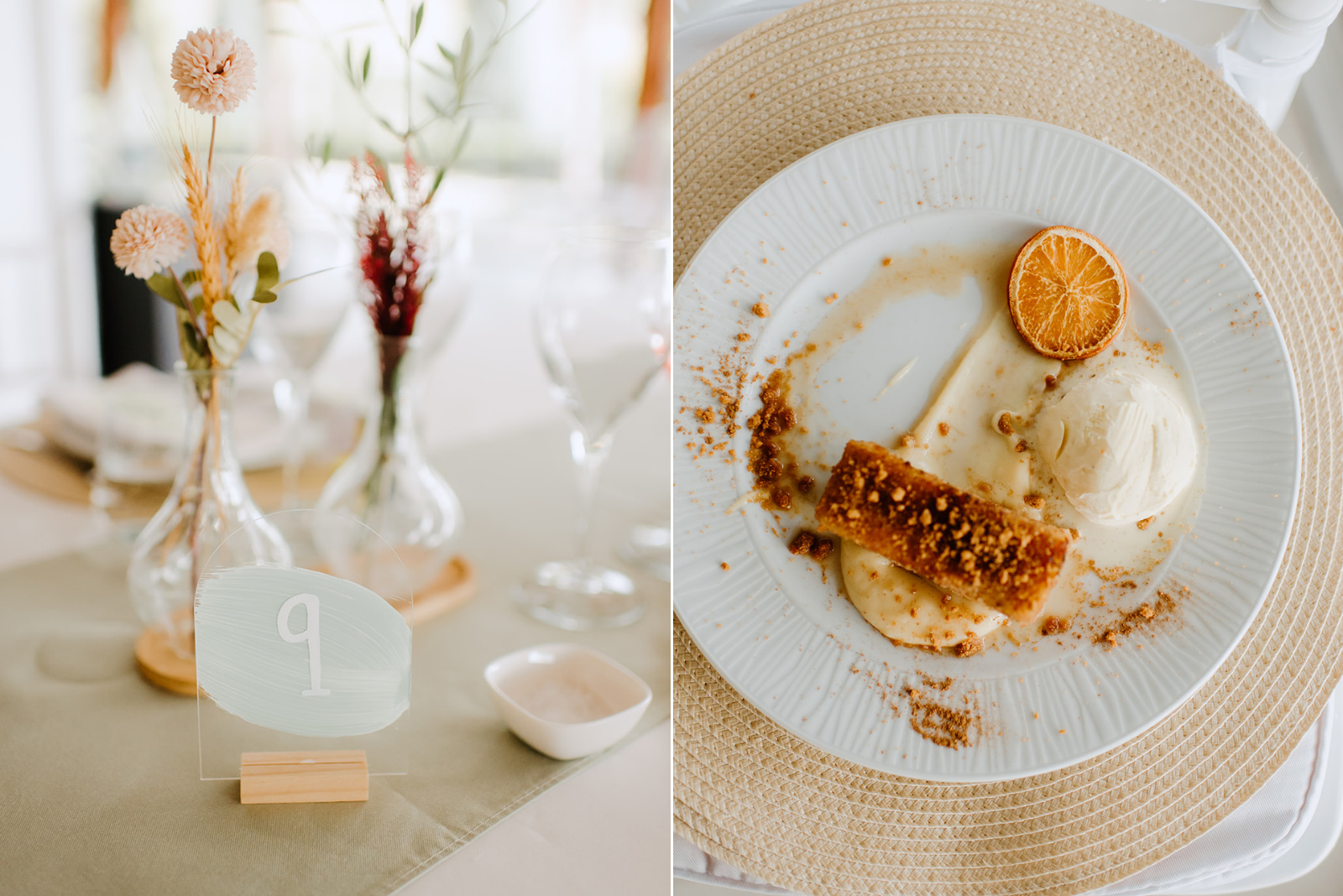 Castell de Barxell Wedding | A Romantic Spanish Countryside Celebration with Zuzanna + Raul – A bird’s eye view of the reception dinner setup.