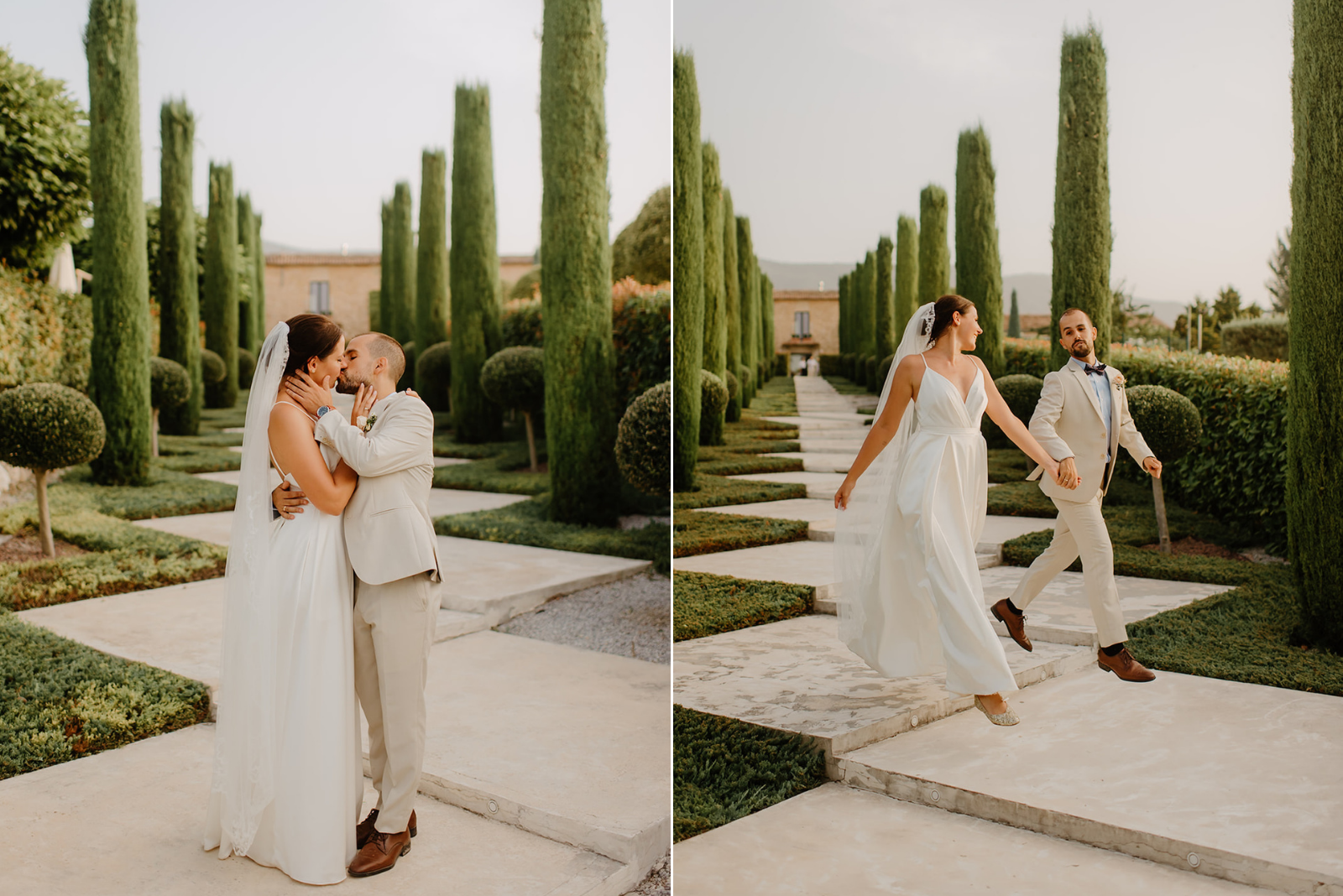 Castell de Barxell Wedding | A Romantic Spanish Countryside Celebration with Zuzanna + Raul – Raul looking lovingly at Zuzanna during their sunset walk.