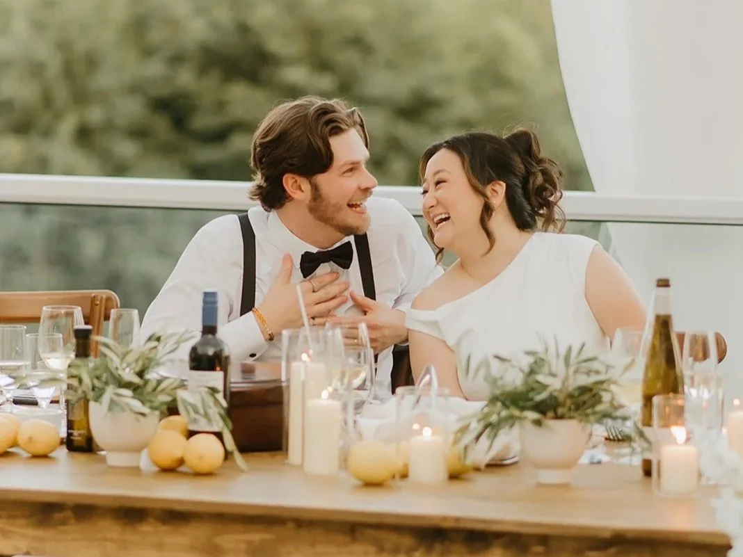 Eaton Hall Wedding in King City | Benita + Allen – The couple sharing a laugh.