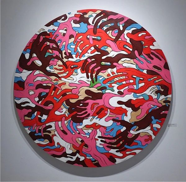 Collaboration between Jason Botkin and Jeremy Shantz, Circle I, Acrylic on wood, D 114 cm.jpg