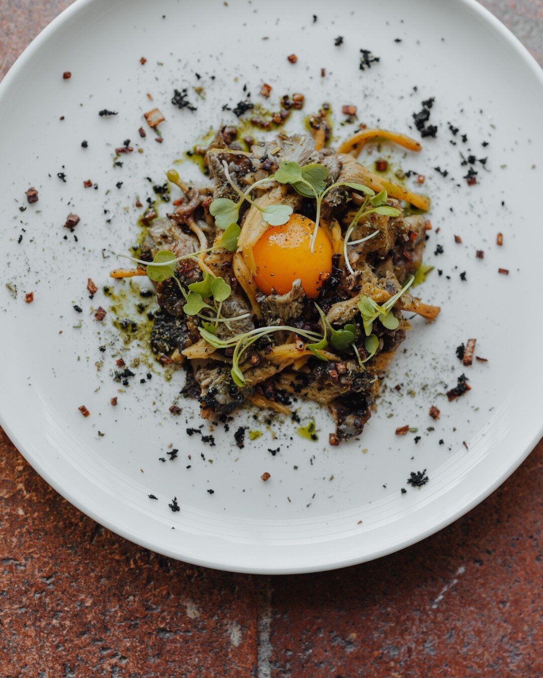 Our kitchen refines every recipe until we think it is perfect...

Locally Foraged Chanterelle Mushrooms, Confit Egg Yolk, Shaved P&eacute;rigord Black Truffle, Parmesan.

www.theinghamswan.co.uk