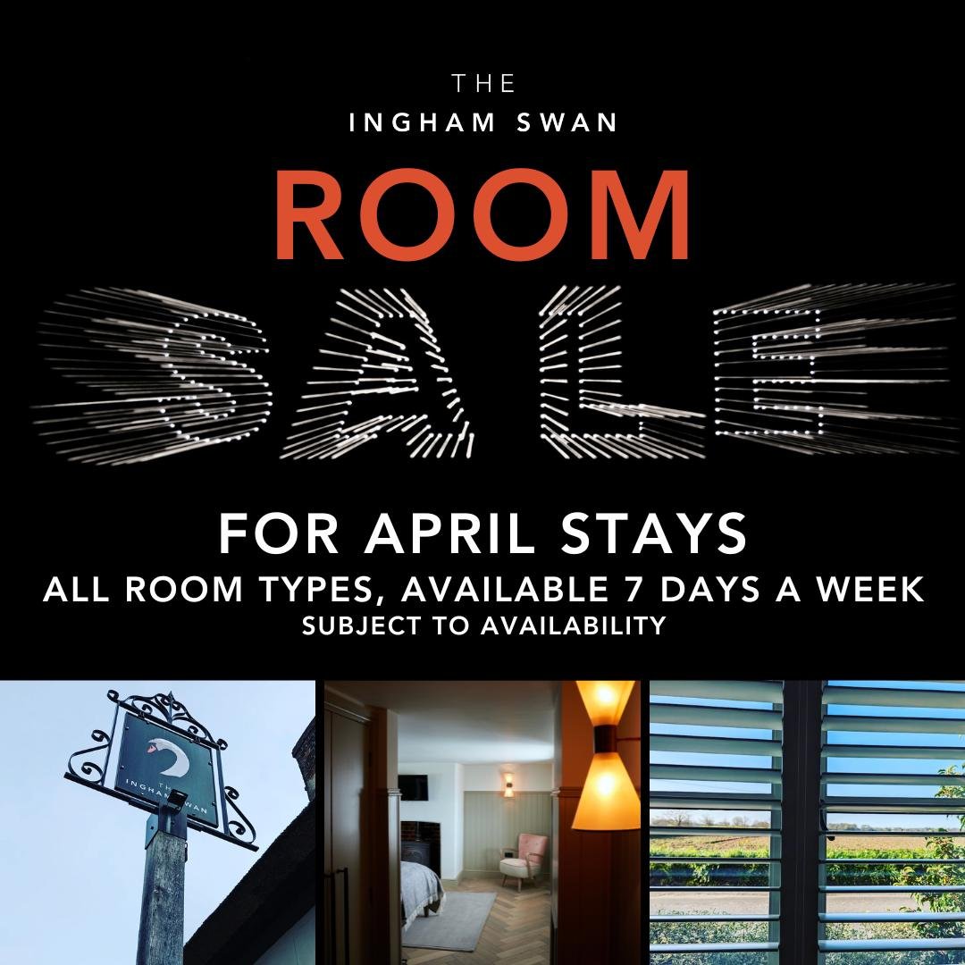 🌟ROOM SALE 🌟

Say hello to savings with our Room Sale for stays in April. Savings on all rooms and rates, includes weekends featuring our &pound;100 Room Only Deal.

Get ready for a gorgeous getaway and stylish stopover at Norfolk&rsquo;s favourite