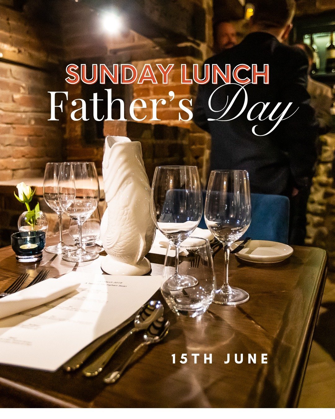 Father's Day | Sunday 15th June
Exclusive Father's Day Sunday Lunch Service. 

Our kitchen will be offering a specially created lunch menu, served 12pm - 4pm. 
4 Courses | &pound;50. Half price for children.

https://www.theinghamswan.co.uk/fathersda