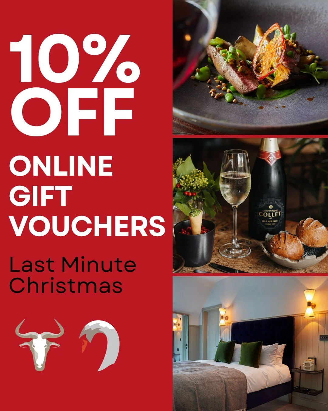 ‼️ LAST MINUTE CHRISTMAS
10% OFF GIFT VOUCHERS - FLASH SALE ⚡️
Now live until until 11pm on Boxing Day.

Get 10% off Gift Vouchers bought online. Discount automatically applied if you purchase within the Flash Sale validity. No minimum spend.

Vouche