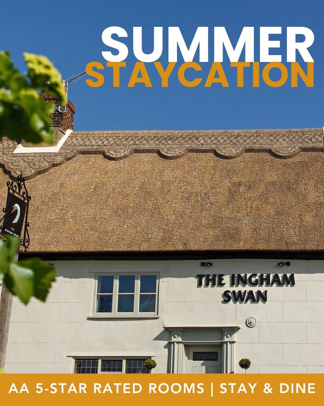 Summer Staycation at The Ingham Swan

There&rsquo;s no need to travel far to enjoy the best of North East Norfolk.

Settle into one of our AA 5-Star rated rooms, dine in our 3 AA Rosette restaurant and take time to explore the coast, countryside and 
