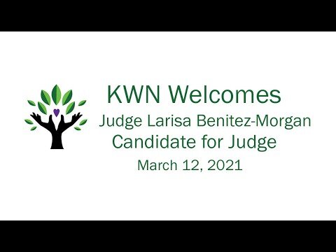 Larisa Benitez Morgan, incumbent candidate for Judge, Branch 1