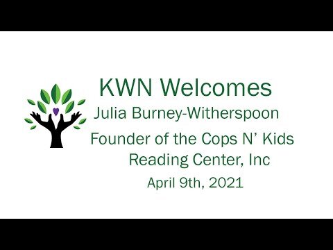 KWN's April speaker was Julia Burney Witherspoon, founder of Cops N' Kids Reading Center.