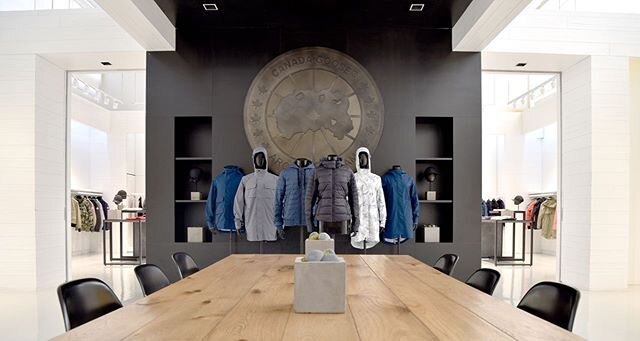 One more #TBT for our @canadagoose showroom project since fall is around the corner and we&rsquo;re starting to think warm thoughts. #retailconstruction #gc #toronto #showroom #canada