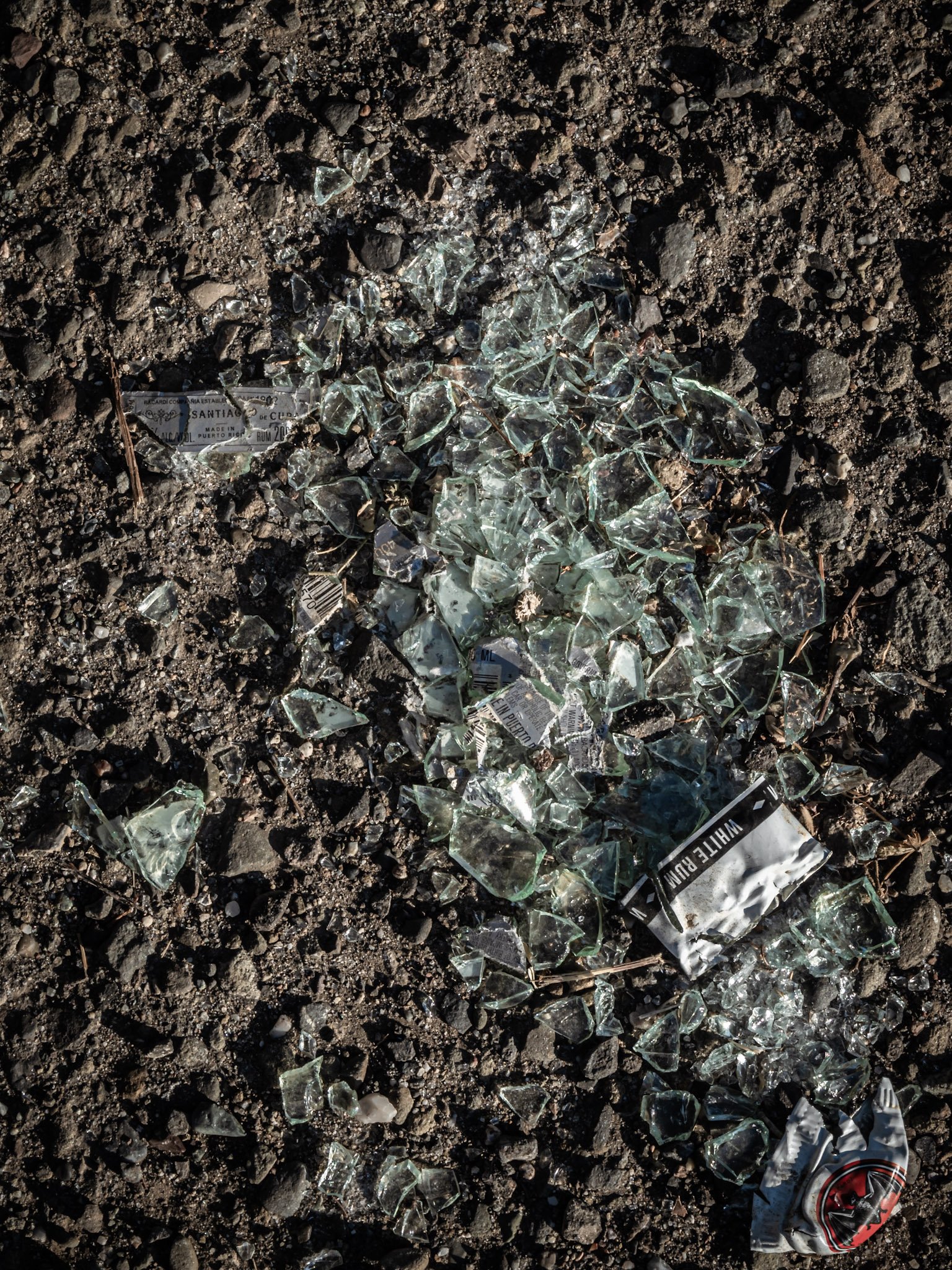Broken Liquor Bottle, Gas Station Easement