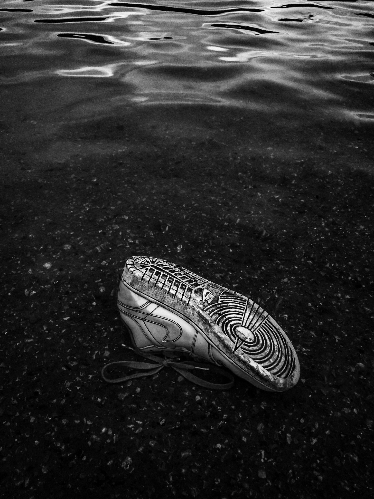 Abandoned Sneaker, Still Laced Up