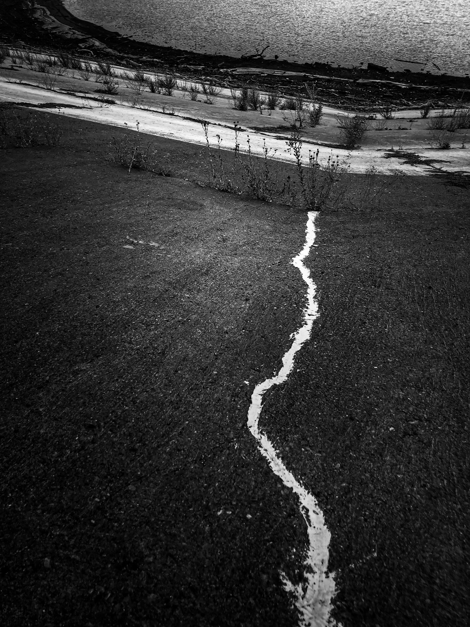 Looking Down the Middle of the Dam