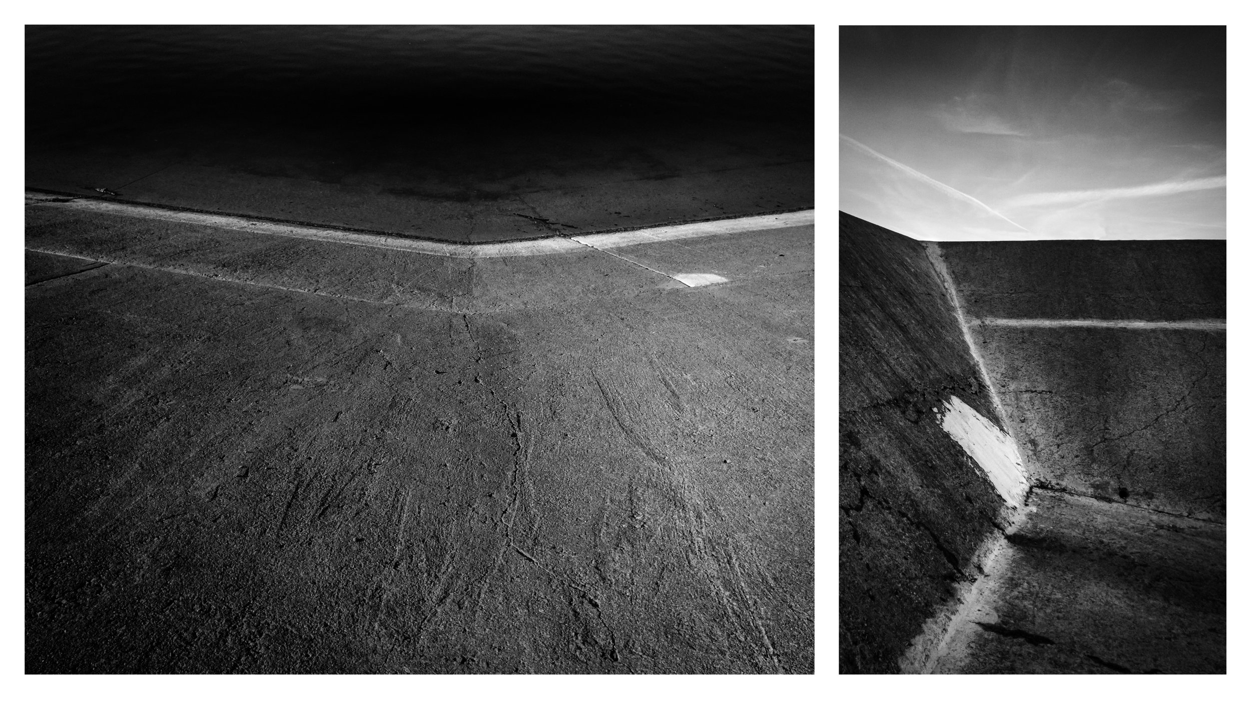 Two Views of the Dam, Stevens Creek Reservoir