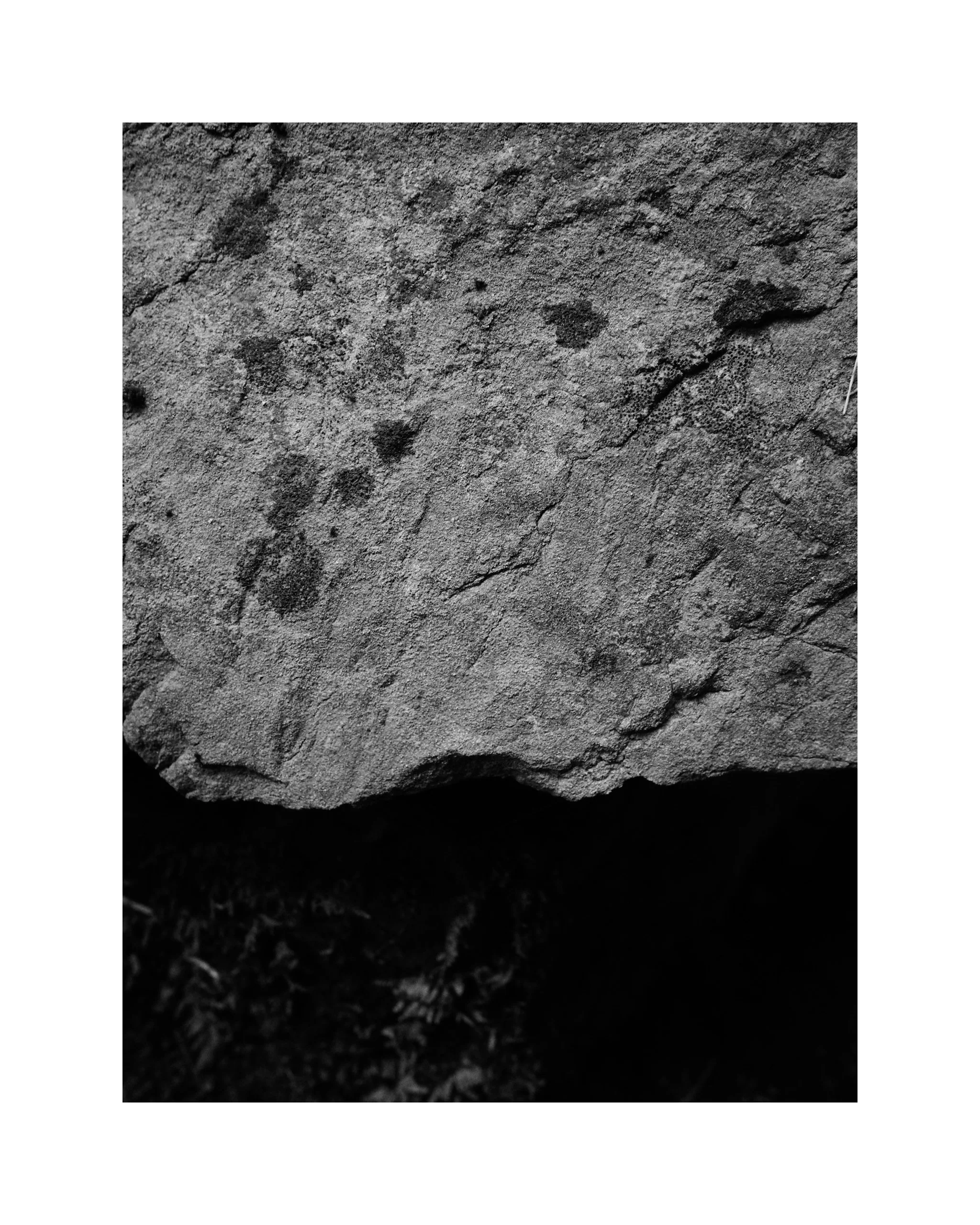 Flat Rock with Lichen and Shadow