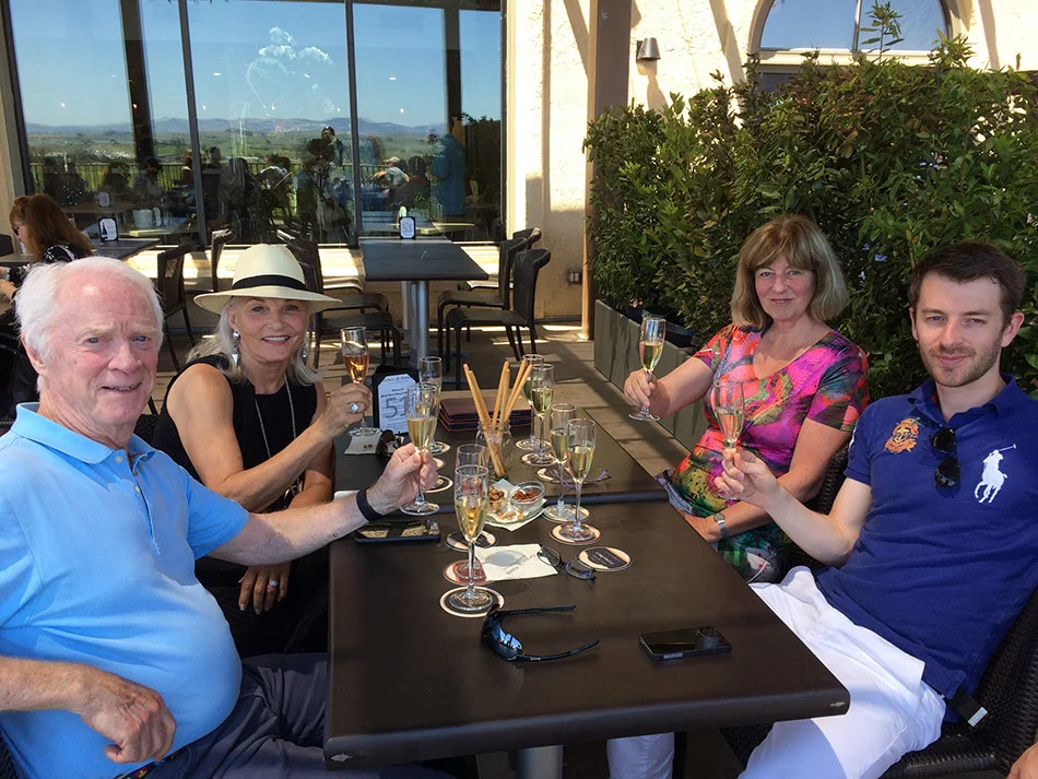 Nancy and I enjoying Sonoma wine tasting with a couple of our Dutch friends