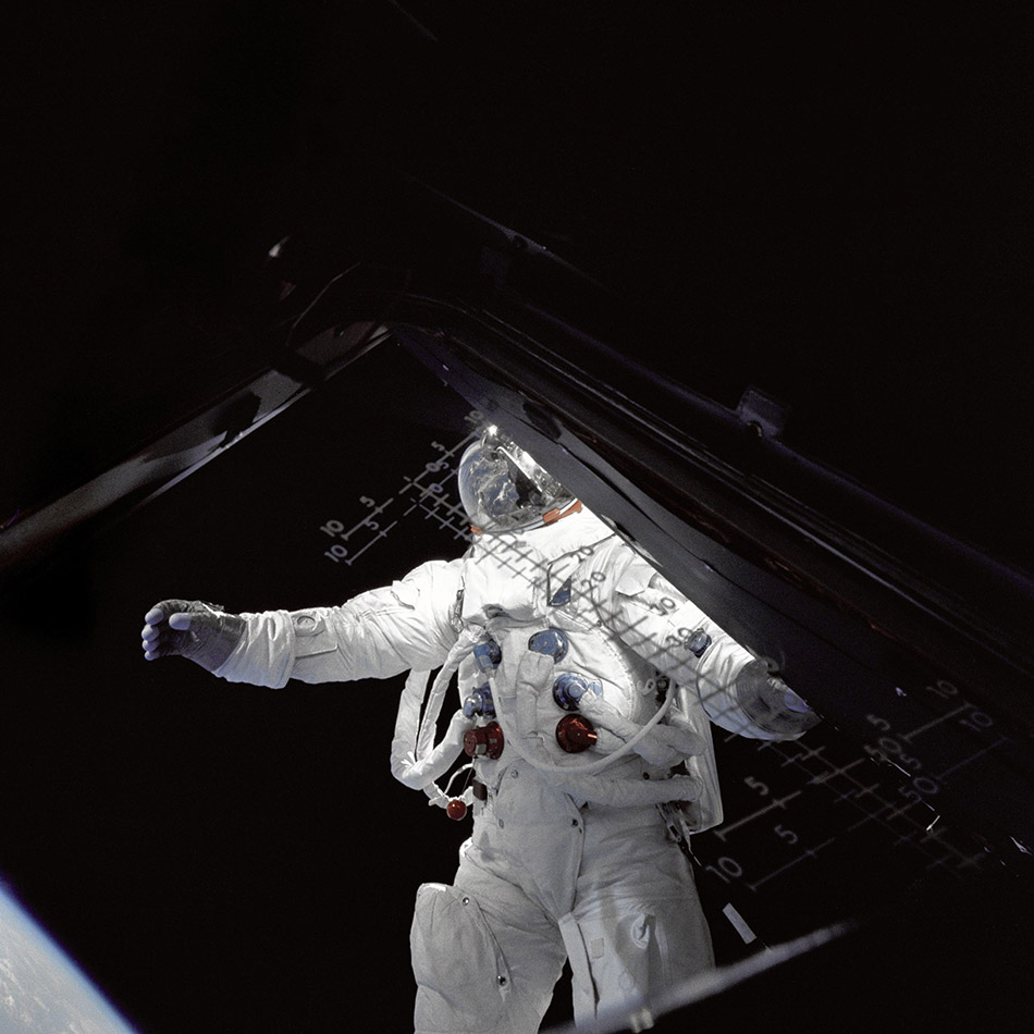 Same EVA taken by Jim inside the LM...with me during those special 5 minutes...