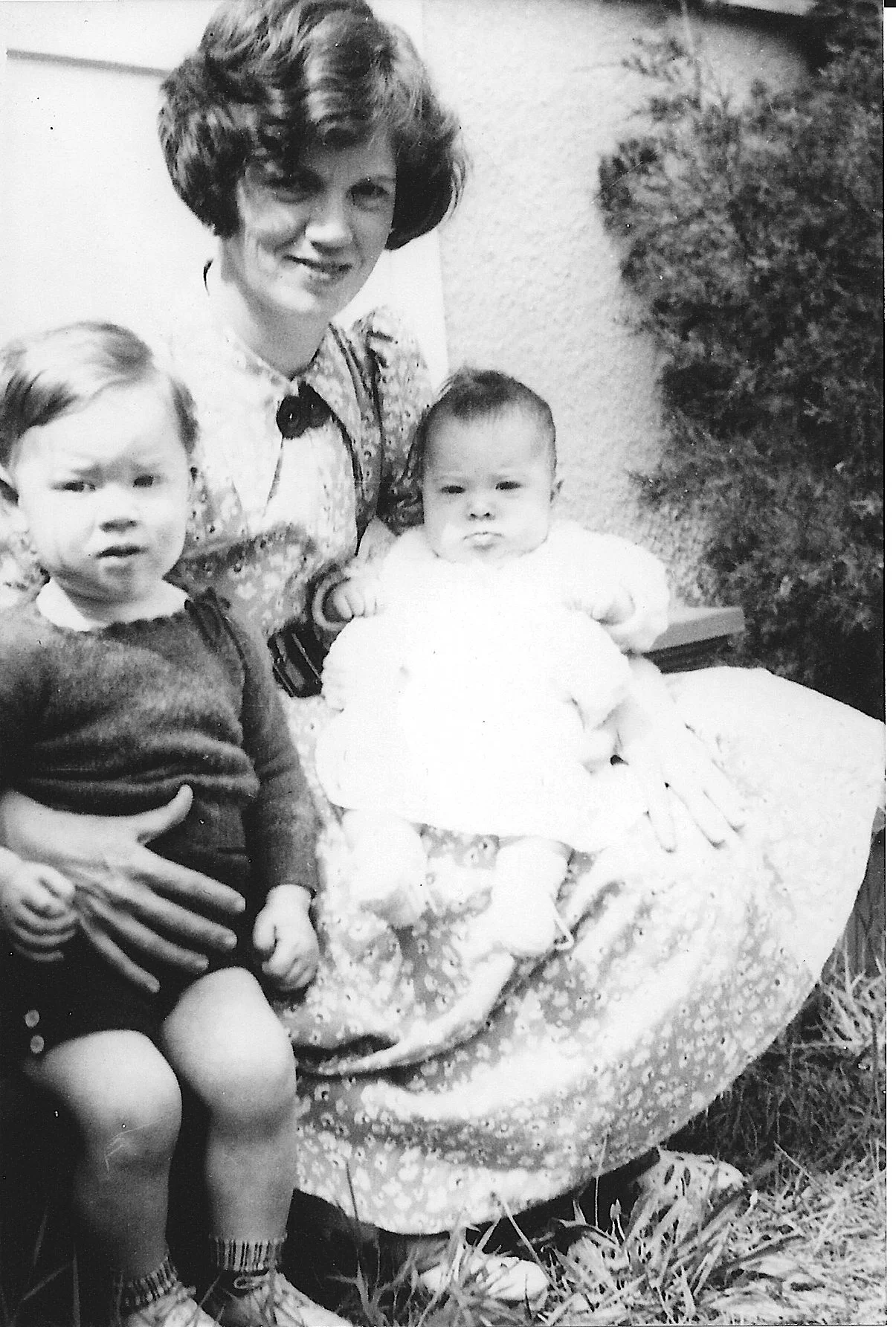 My Mom, Muriel, my sister Janet and I. Circa 1937.