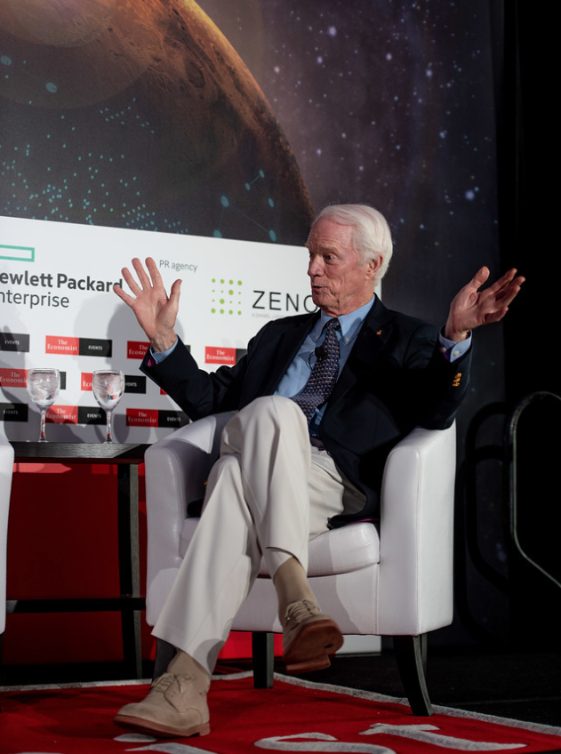 Pic taken during the opening panel session at the Economist magazine's recent Space Summit 2018