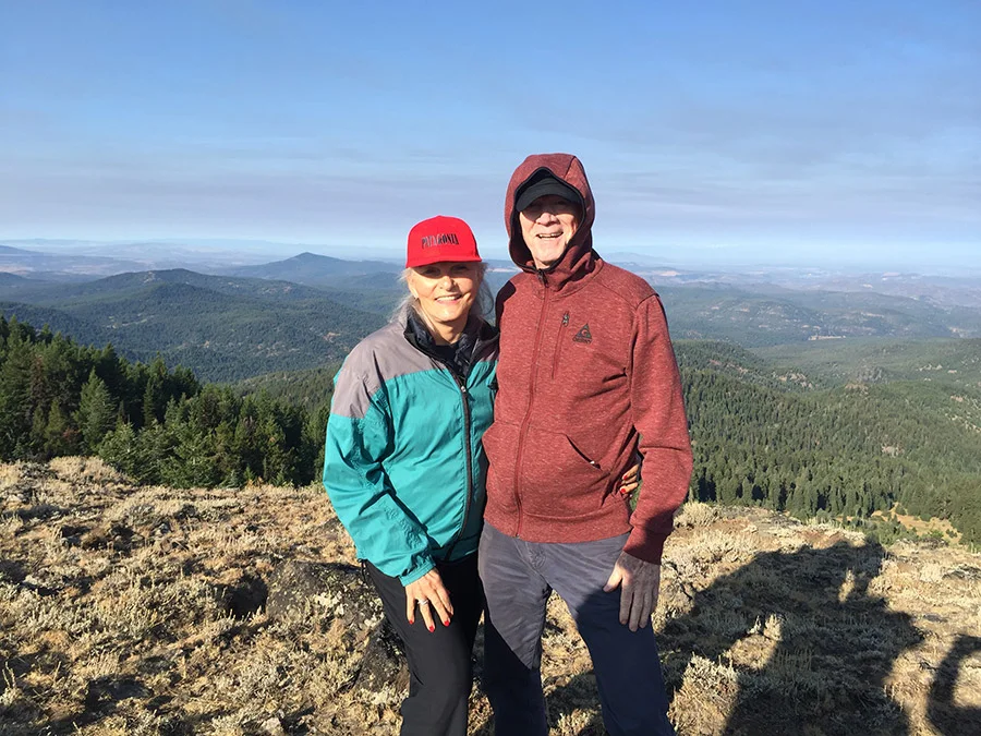 Nancy and me in Oregon for the total eclipse of the Sun...