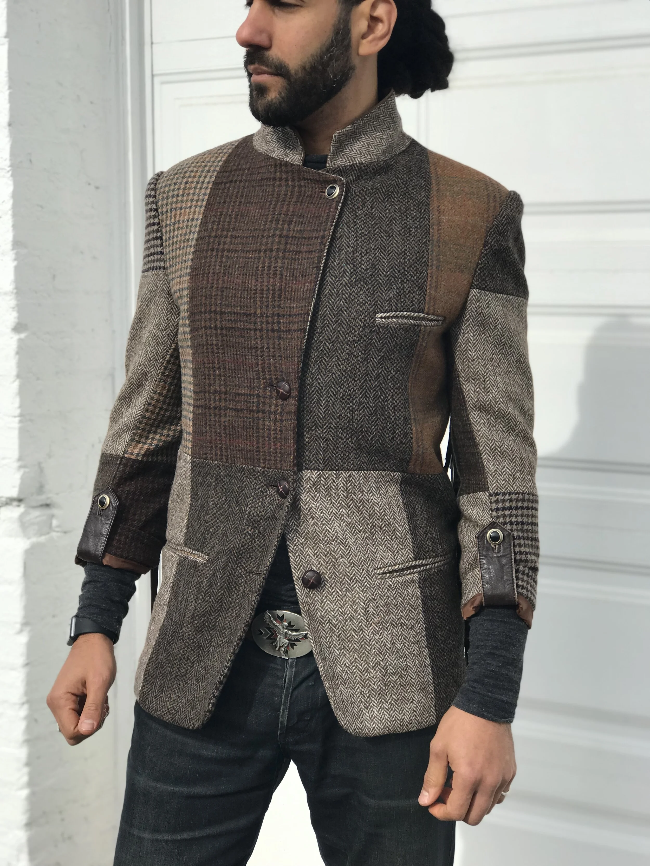 DapperLoveSoul upcycled patchwork blazer