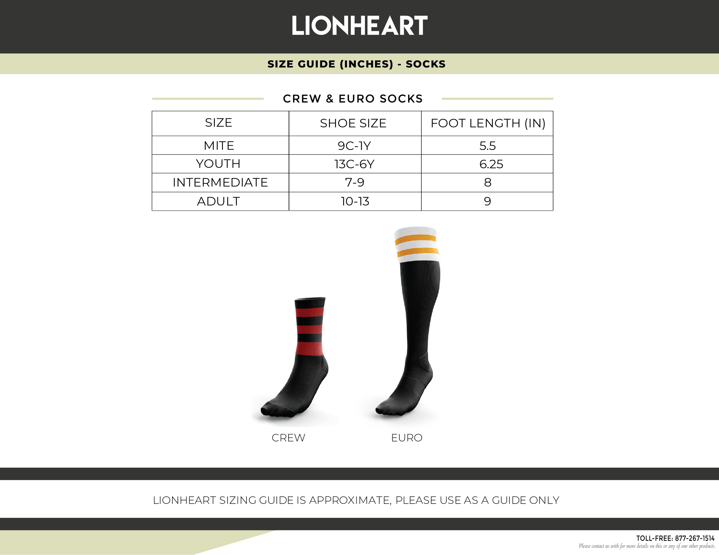 2024 - Lionheart - Size Chart - Socks.png