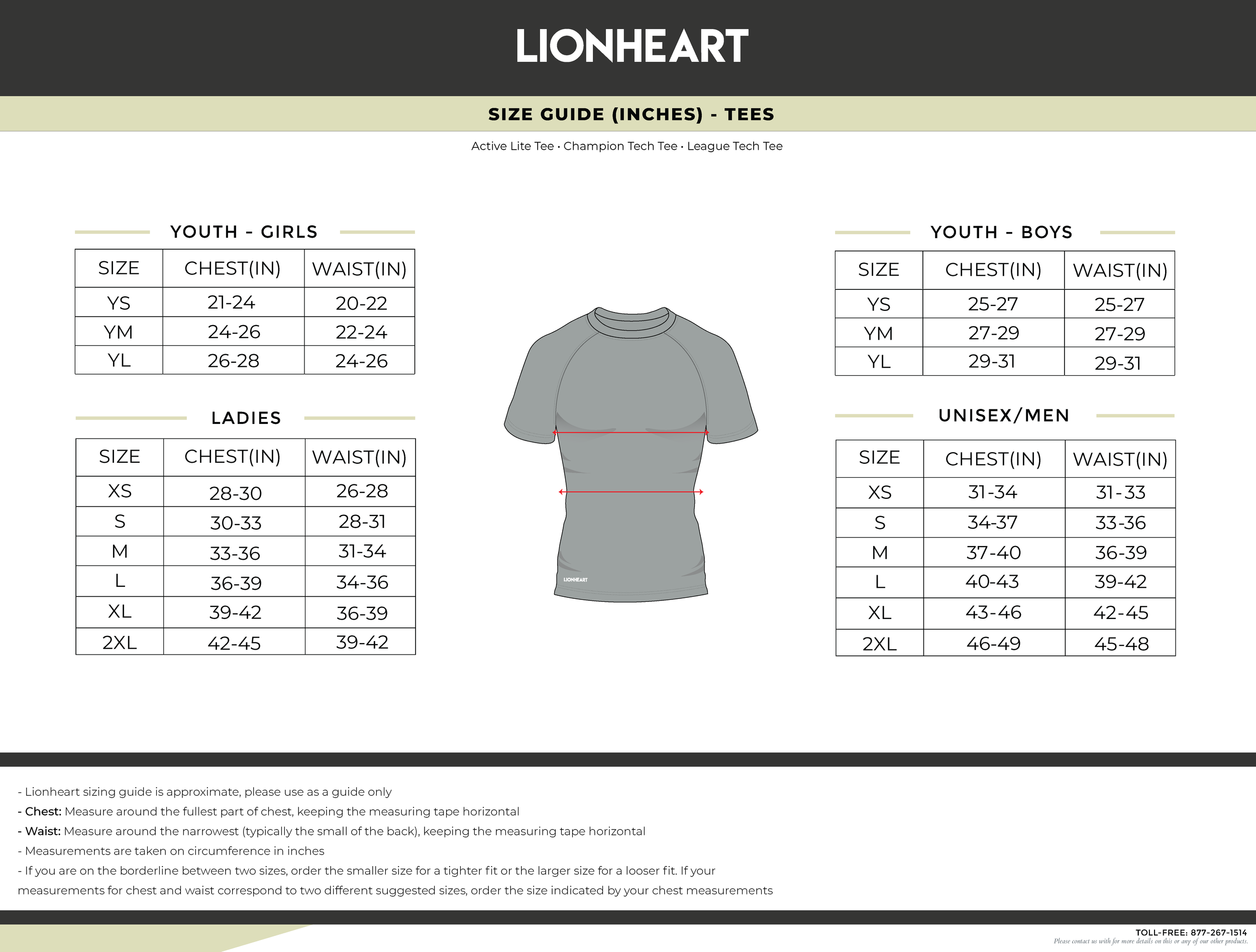 2024 - Lionheart - Size Chart - Tees.png