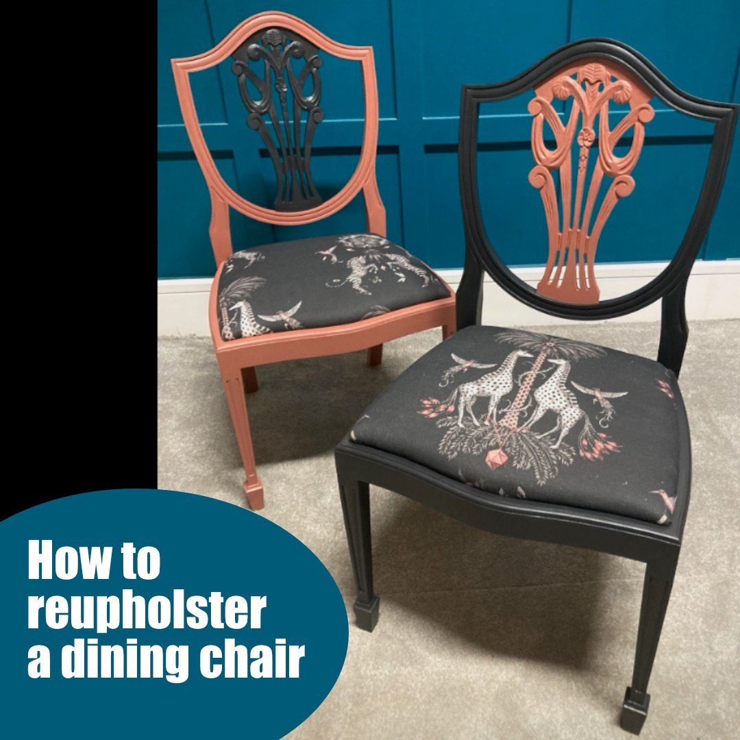 I get lots of enquiries about reupholstering dining chair seat pads. I think I've worked on a set every month this year so far!

Reupholstery is a quick and easy way to update and refresh your dining room, and can create a real wow-factor if you're b