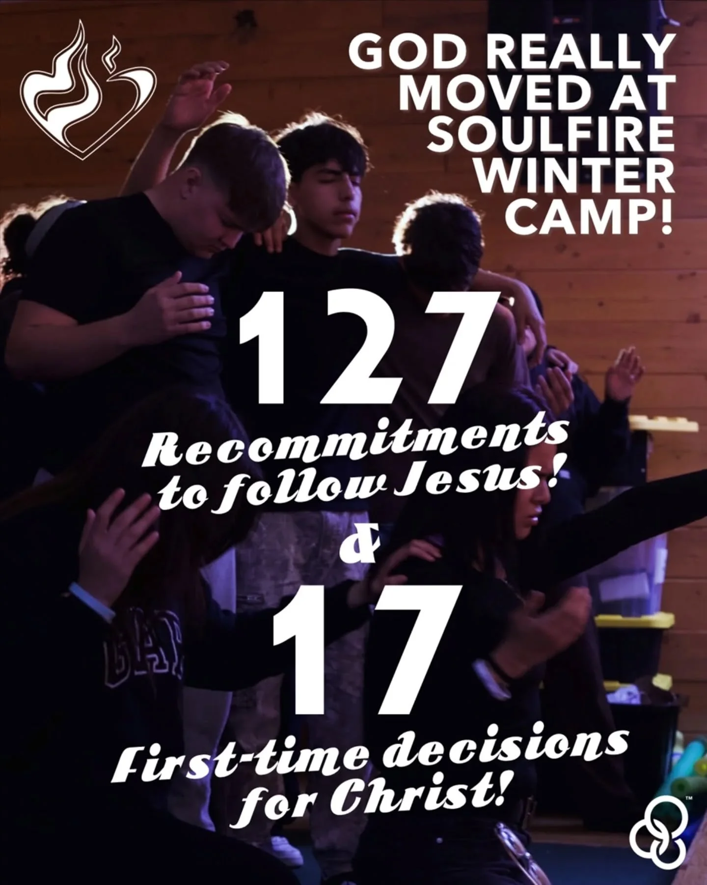 Wow. This just in: We tallied the decision cards you filled out and... 💥 God moved in a big way at Soulfire Winter Camp this year! 🔥 Our campers heard the Refresh Your Feed message loud and clear, and hundreds responded to the invitation to allow G