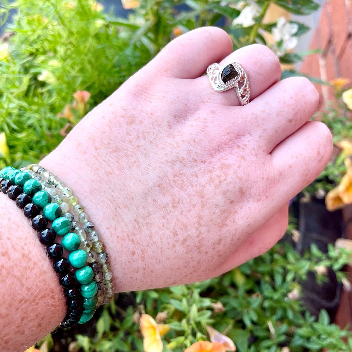 Join us tonight at 7PM EST for our LIVE SHOW from our Newburyport store! ⚓️

This gorgeous moldavite ring will be among the many pieces of new jewelry featured tonight.💍💚 Comment below anything you want to see tonight!