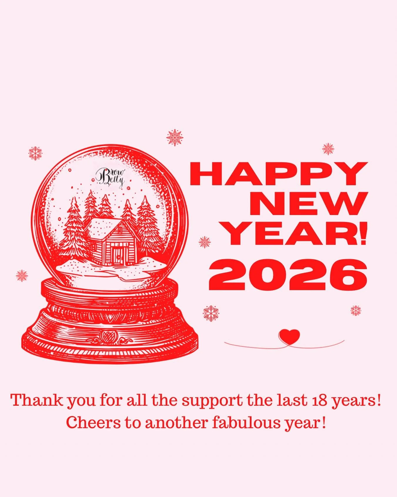 Our Brow Betty team wishes you a very Happy New Year! 🎉Cheers to another amazing year of fabulous brows, lashes, and all your beauty needs! 
.
.
.
.
.
#2026 #brows #lashlift #bikiniwax