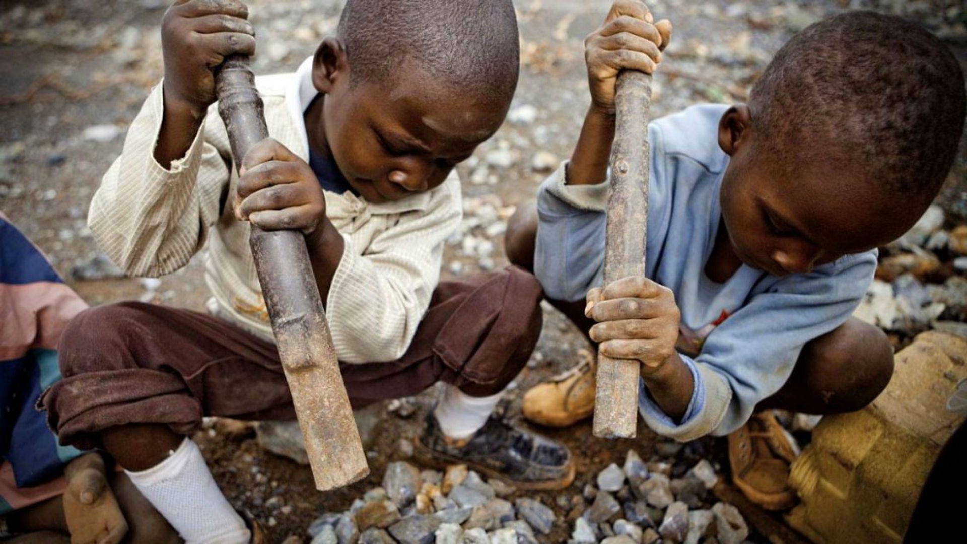 Child labor in the Democratic Republic of Congo supplies cobalt, an essential component of smartphone production, to major multinational technology companies. (AP/Getty Images)