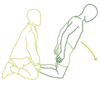 Illustration of Nordic Exercise for reducing chances of a torn hamstring