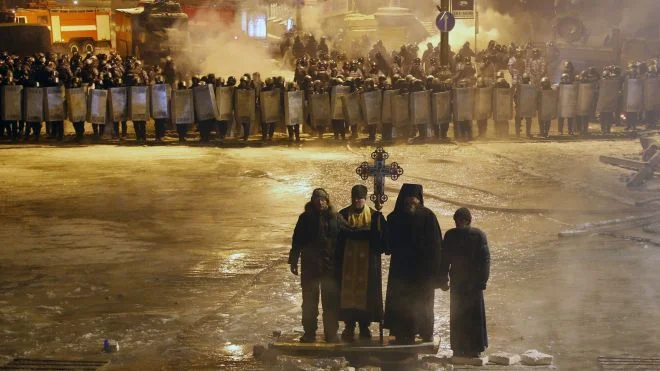 While Kiev Burns