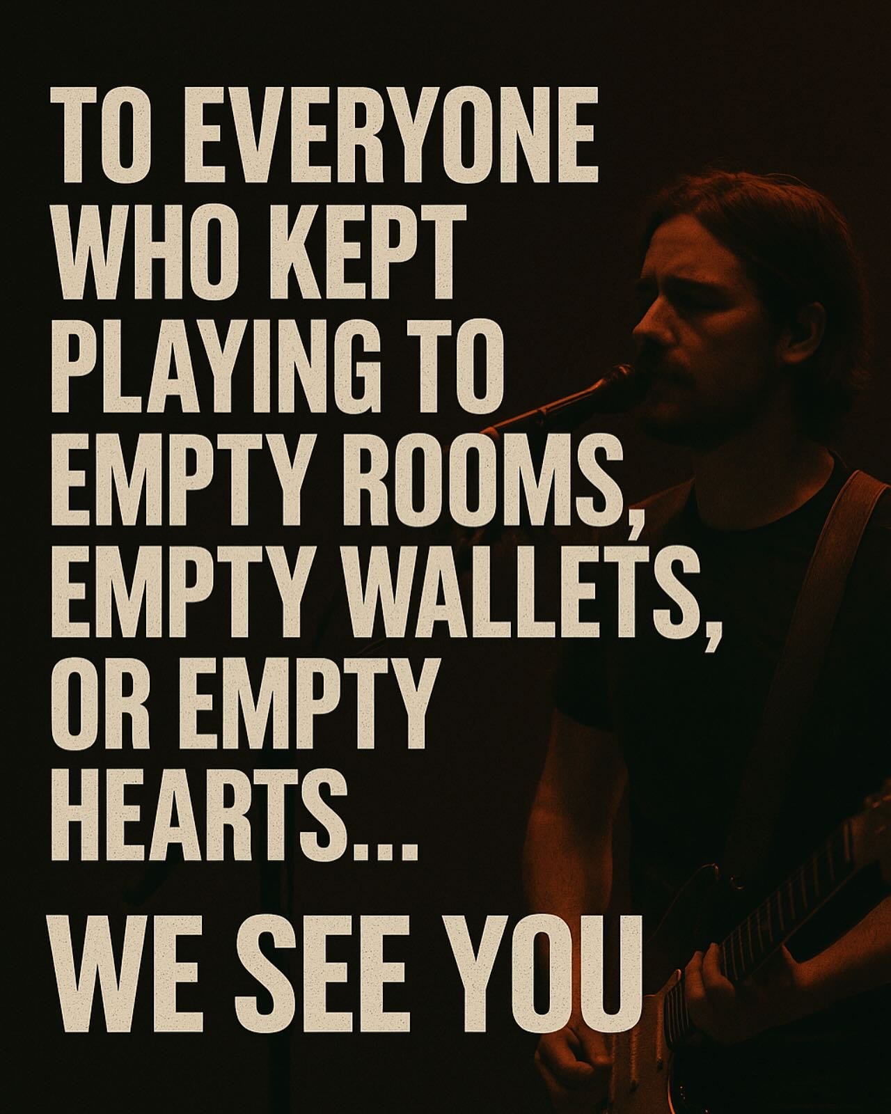 To everyone who kept playing to empty rooms, empty wallets, or empty hearts...
We see you.
#ThankYouArtists #unionstation