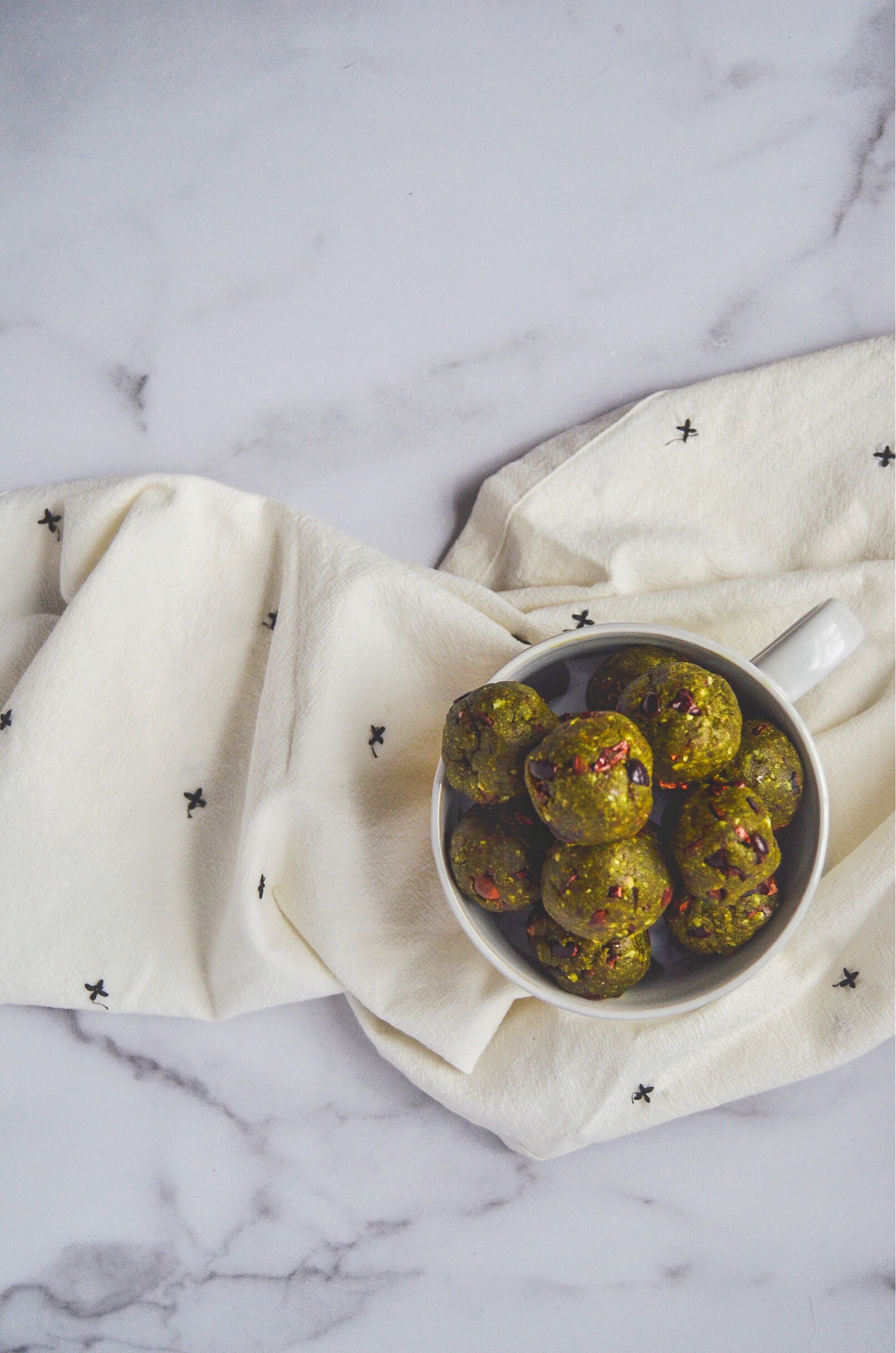 Mindful Matcha and Mint Chip Energy Balls