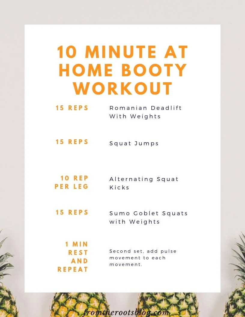 10 Minute At Home Bum Workout No Equipment No Equipment 10 Min